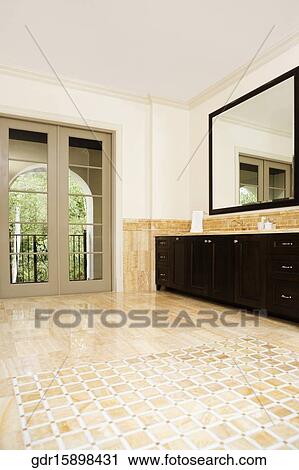 Stock Image - Interiors of a bathroom. Fotosearch