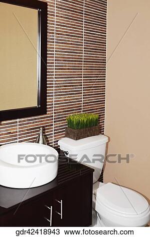 Stock Image - Interiors of a bathroom. Fotosearch