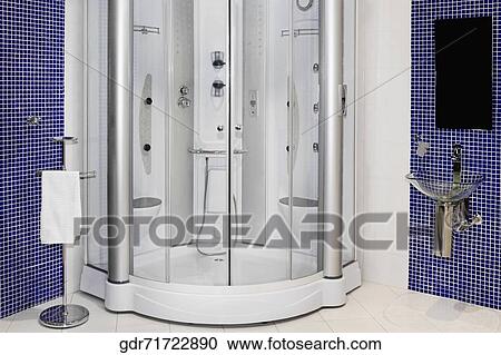Stock Image - Interiors of a bathroom. Fotosearch