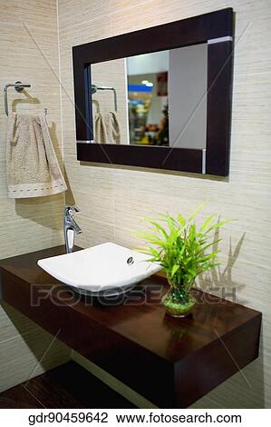 Stock Image - Interiors of a bathroom. Fotosearch