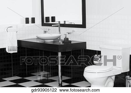 Stock Image - Interiors of a bathroom. Fotosearch
