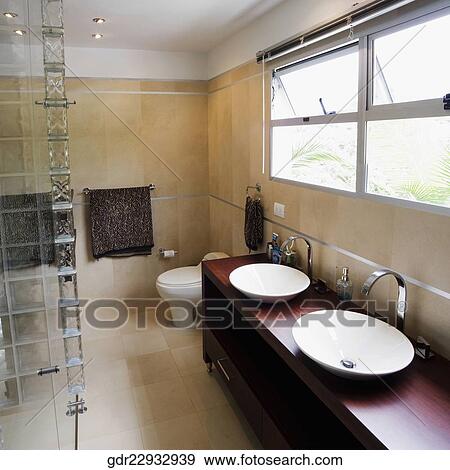 Stock Photo - Interiors of a bathroom. Fotosearch
