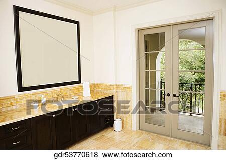 Stock Photo - Interiors of a bathroom. Fotosearch
