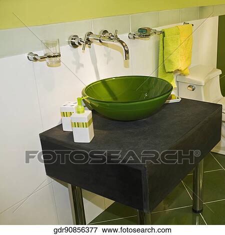 Stock Photo - Interiors of a bathroom. Fotosearch