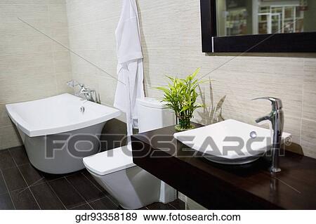 Interiors of a bathroom View Large Photo Image Stock Photo - Interiors of a bathroom. Fotosearch