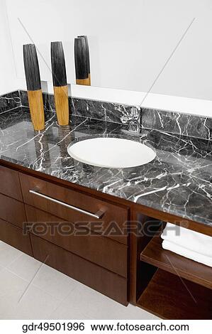 Stock Photograph - Interiors of a bathroom. Fotosearch