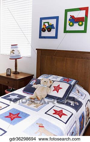 Picture - Interiors of a bedroom. Fotosearch