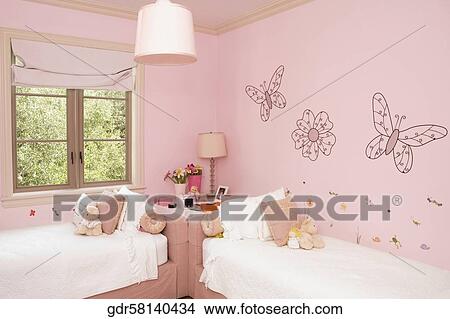 Picture - Interiors of a bedroom. Fotosearch