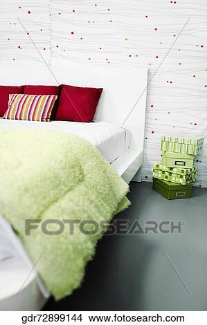 Picture - Interiors of a bedroom. Fotosearch
