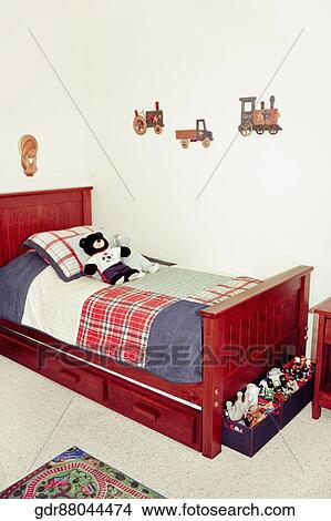 Picture - Interiors of a bedroom. Fotosearch