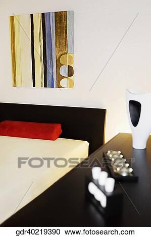 Interiors of a bedroom View Large Photo Image Stock Image - Interiors of a bedroom. Fotosearch