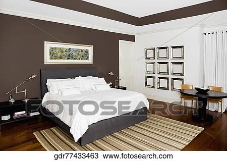 Interiors of a bedroom View Large Photo Image Stock Image - Interiors of a bedroom. Fotosearch