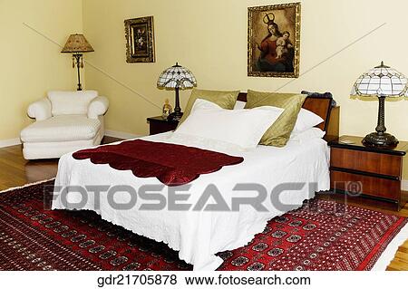 Interiors of a bedroom View Large Photo Image Stock Photo - Interiors of a bedroom. Fotosearch