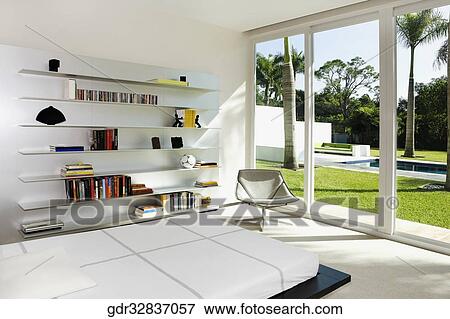 Interiors of a bedroom View Large Photo Image Stock Photo - Interiors of a bedroom. Fotosearch