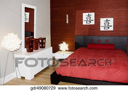 Stock Photo - Interiors of a bedroom. Fotosearch
