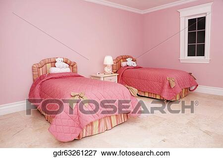Stock Photo - Interiors of a bedroom. Fotosearch