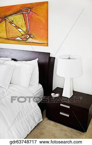 Interiors of a bedroom View Large Photo Image Stock Photo - Interiors of a bedroom. Fotosearch