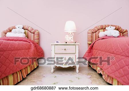 Stock Photo - Interiors of a bedroom. Fotosearch