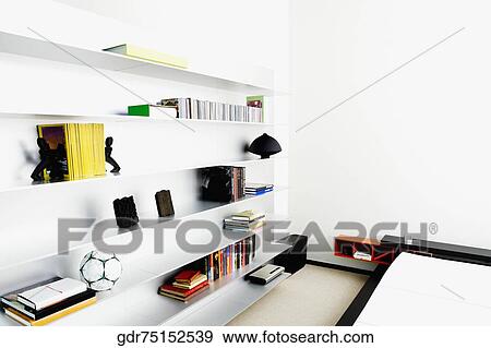 Interiors of a bedroom View Large Photo Image Stock Photo - Interiors of a bedroom. Fotosearch