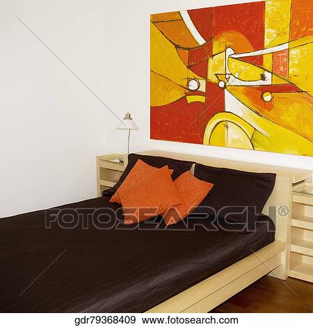 Interiors of a bedroom View Large Photo Image Stock Photo - Interiors of a bedroom. Fotosearch