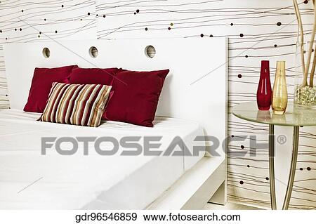 Stock Photo - Interiors of a bedroom. Fotosearch