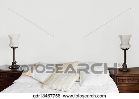 Interiors of a bedroom View Large Photo Image Stock Photograph - Interiors of a bedroom. Fotosearch