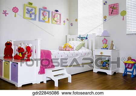Interiors of a bedroom View Large Photo Image Stock Photograph - Interiors of a bedroom. Fotosearch