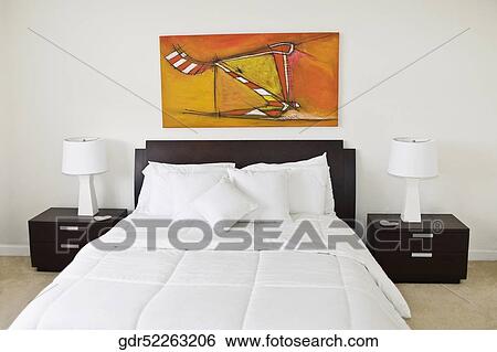 Interiors of a bedroom View Large Photo Image Stock Photograph - Interiors of a bedroom. Fotosearch