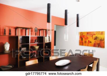 Interiors of a dining room View Large Photo Image Picture - Interiors of a dining room. Fotosearch