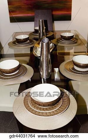 Picture - Interiors of a dining room. Fotosearch