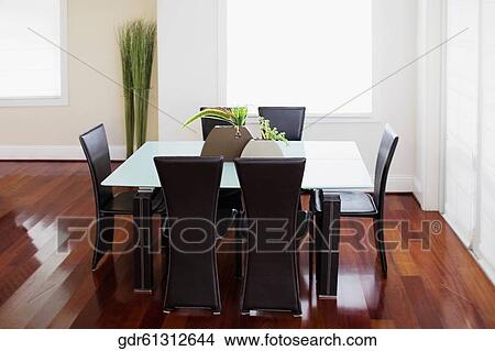 Interiors of a dining room View Large Photo Image Picture - Interiors of a dining room. Fotosearch