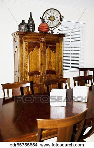 Interiors of a dining room View Large Photo Image Picture - Interiors of a dining room. Fotosearch