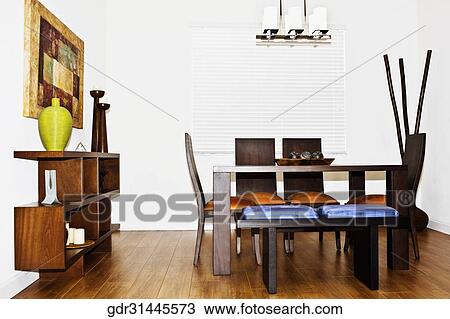 Interiors of a dining room View Large Photo Image Stock Image - Interiors of a dining room. Fotosearch