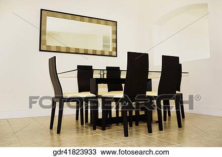 Interiors of a dining room View Large Photo Image Stock Image - Interiors of a dining room. Fotosearch