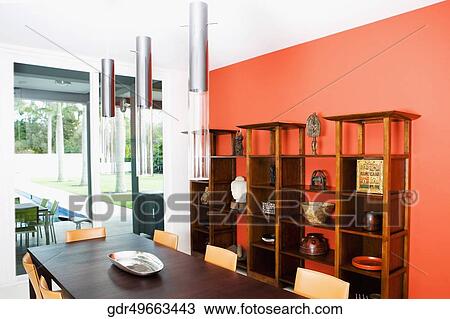 Interiors of a dining room View Large Photo Image Stock Image - Interiors of a dining room. Fotosearch