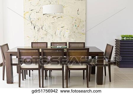Interiors of a dining room View Large Photo Image Stock Image - Interiors of a dining room. Fotosearch