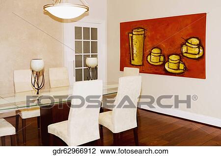 Interiors of a dining room View Large Photo Image Stock Image - Interiors of a dining room. Fotosearch