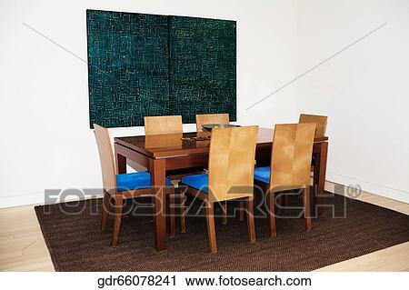 Interiors of a dining room View Large Photo Image Stock Image - Interiors of a dining room. Fotosearch