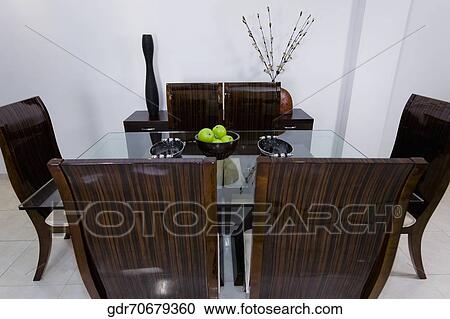 Interiors of a dining room View Large Photo Image Stock Image - Interiors of a dining room. Fotosearch