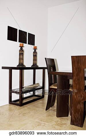Interiors of a dining room View Large Photo Image Stock Image - Interiors of a dining room. Fotosearch