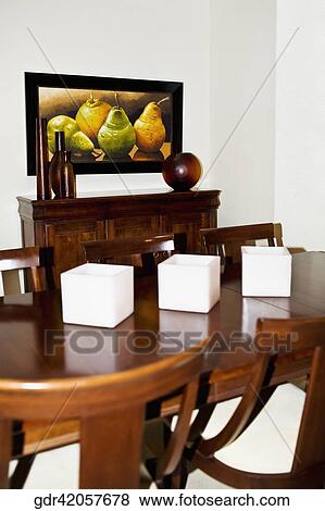 Stock Photo - Interiors of a dining room. Fotosearch