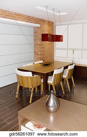 Interiors of a dining room View Large Photo Image Stock Photo - Interiors of a dining room. Fotosearch