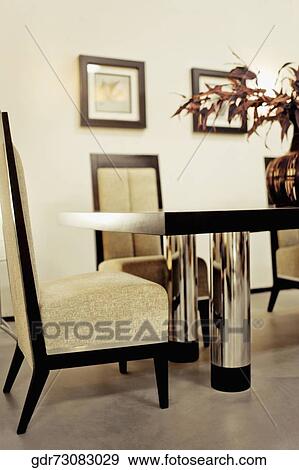 Interiors of a dining room View Large Photo Image Stock Photo - Interiors of a dining room. Fotosearch