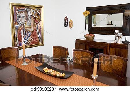 Stock Photo - Interiors of a dining room. Fotosearch
