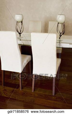 Interiors of a dining room View Large Photo Image Stock Photograph - Interiors of a dining room. Fotosearch
