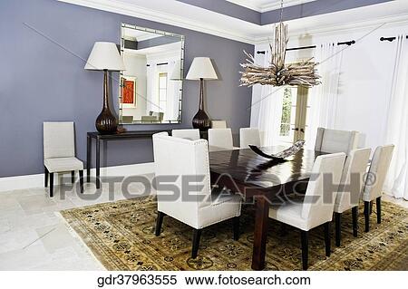 Interiors of a dining room View Large Photo Image Stock Photography - Interiors of a dining room. Fotosearch