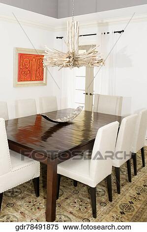 Interiors of a dining room View Large Photo Image Stock Photography - Interiors of a dining room. Fotosearch