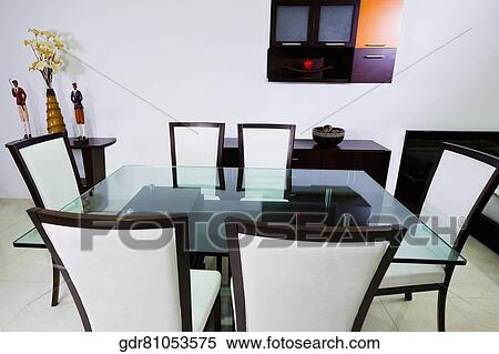 Interiors of a dining room View Large Photo Image Stock Photography - Interiors of a dining room. Fotosearch