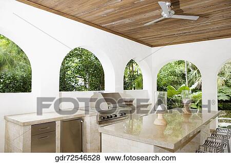 Interiors of a domestic kitchen View Large Photo Image Stock Photo - Interiors of a domestic kitchen. Fotosearch