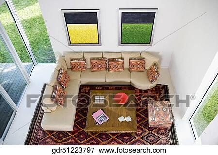 Interiors of a drawing room View Large Photo Image Stock Photo - Interiors of a drawing room. Fotosearch